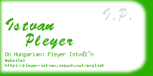 istvan pleyer business card